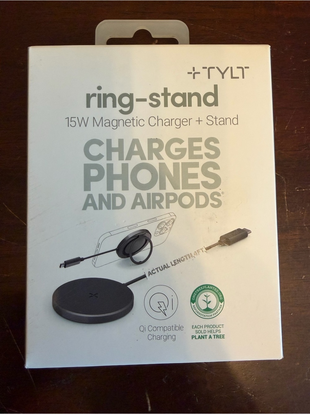 Ring-Stand 15W Magnetic Charger + Stand - Black